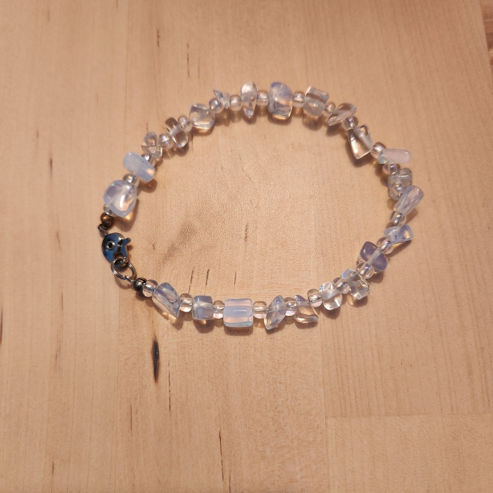 Handmade Moonstone Beaded Bracelet